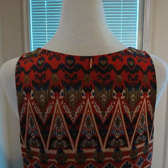 T-Bags Los Angeles Womens Long Beautiful Aztec Design Maxi Tank Dress - Picture 5 of 16